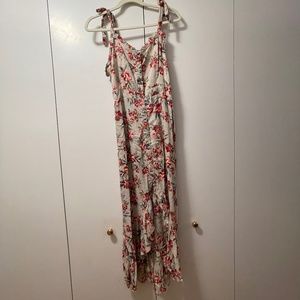 Floral dress with bow straps